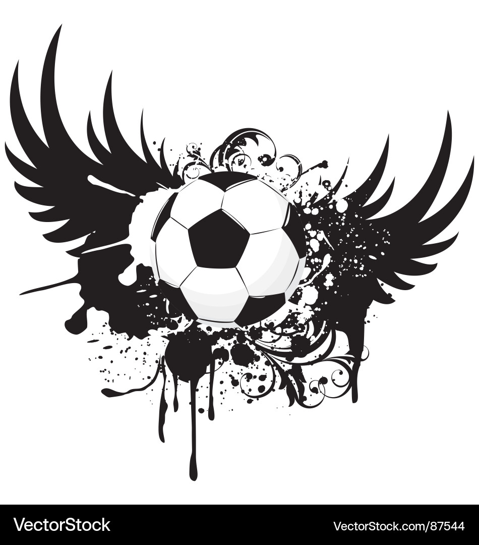 Dynamic Soccer Splatter Emblem vector image