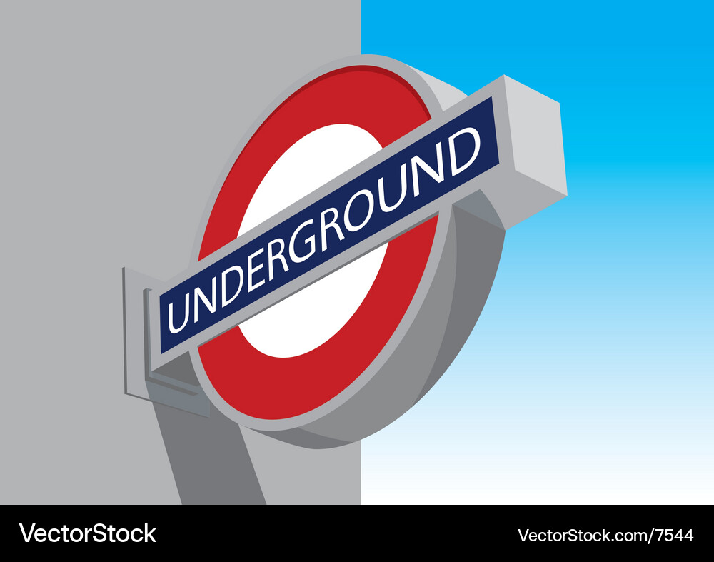 London Underground Sign – Royalty-Free Vector | VectorStock, image size:1000x787