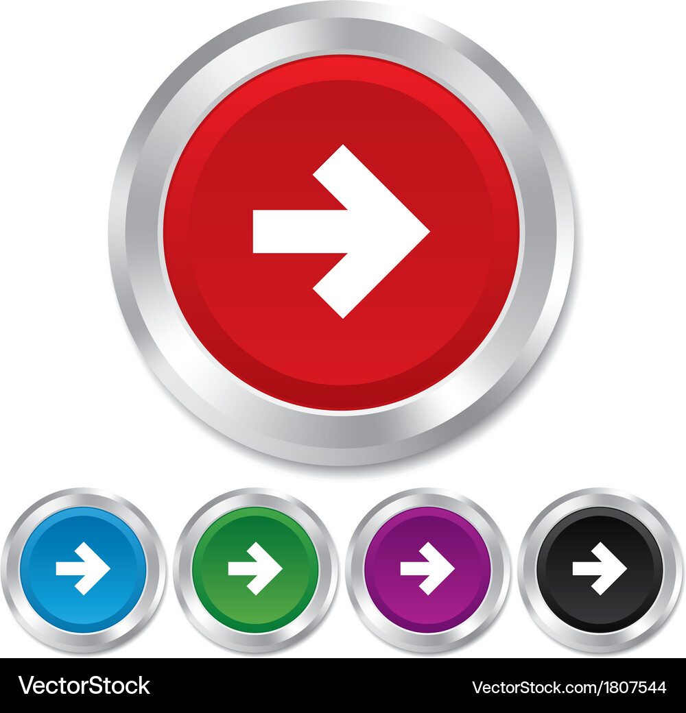 Navigation Arrow Button Icon Vector Image