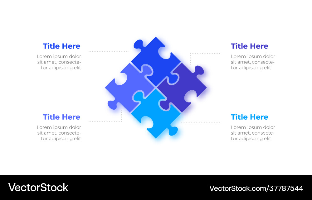 Puzzle Infografikvorlage Vektorbild