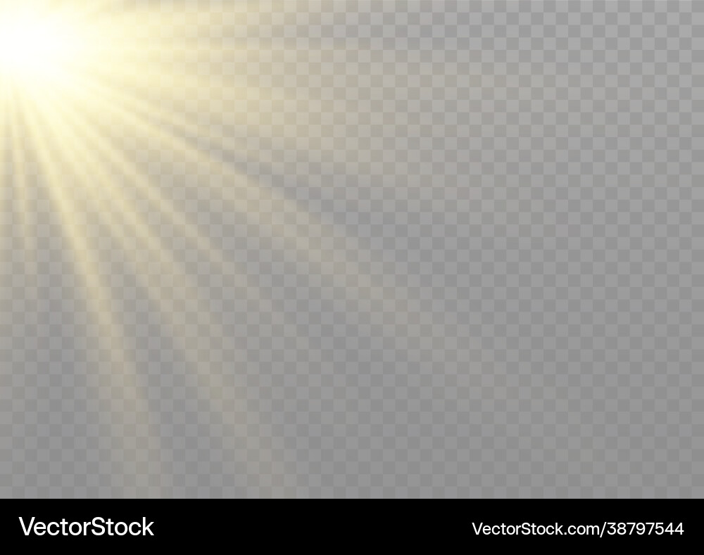Sunlight lens flash light effect sun ray Vector Image