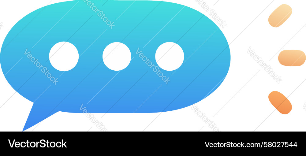 Typing Indicator Speech Bubble Vector Image