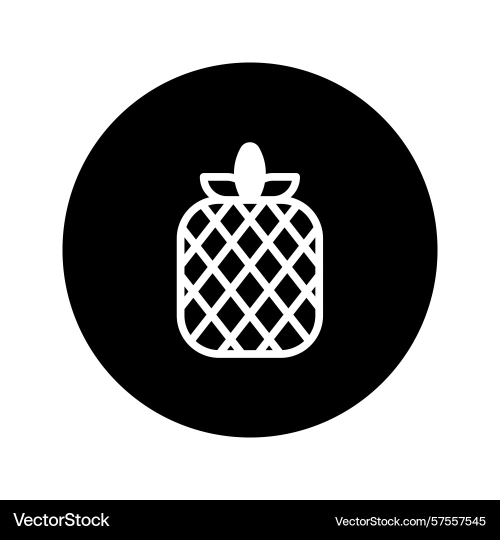 A simple pineapple icon with grid pattern A simple pineapple icon with grid pattern Vector Image