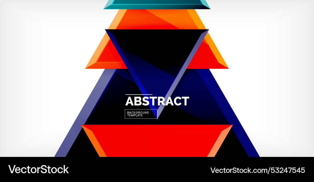 Abstract background - colorful triangles with 3d Abstract background - colorful triangles with 3d vector image