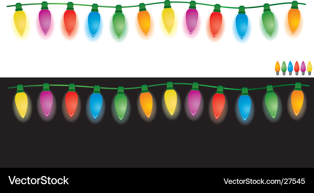 Festive Holiday Lights Vector Image