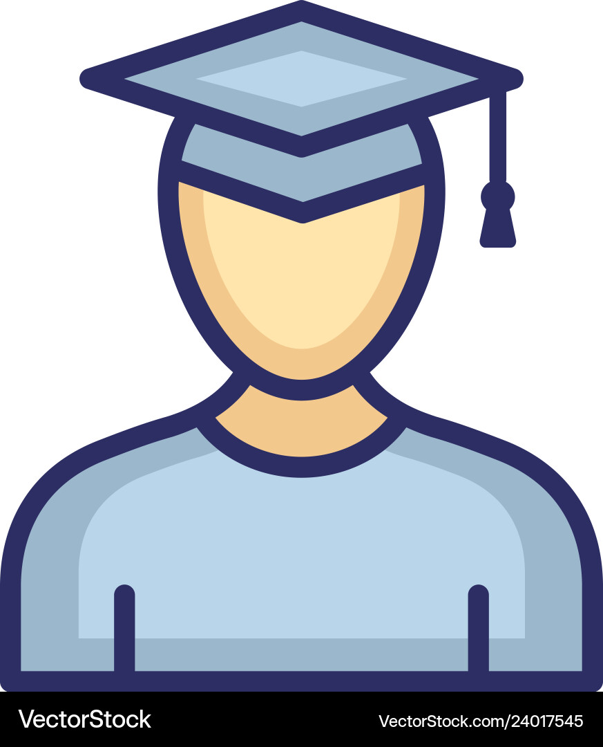 Graduate icon which can easily modify or e Vector Image