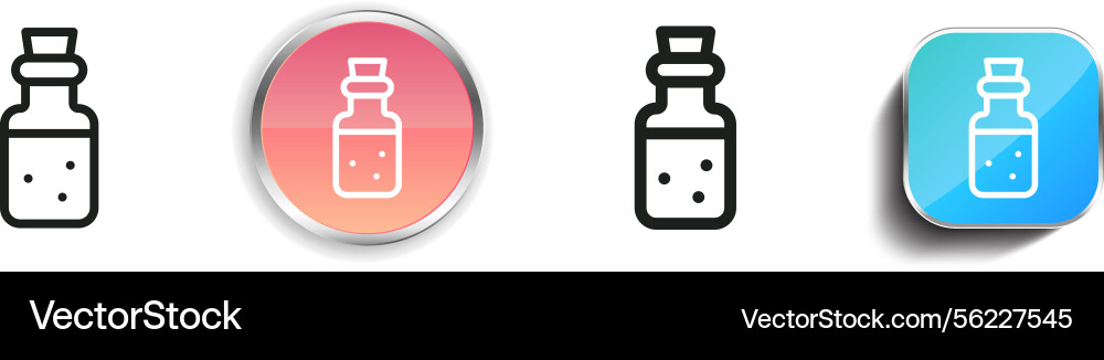 Lotion icon thin linear regular and button style vector image