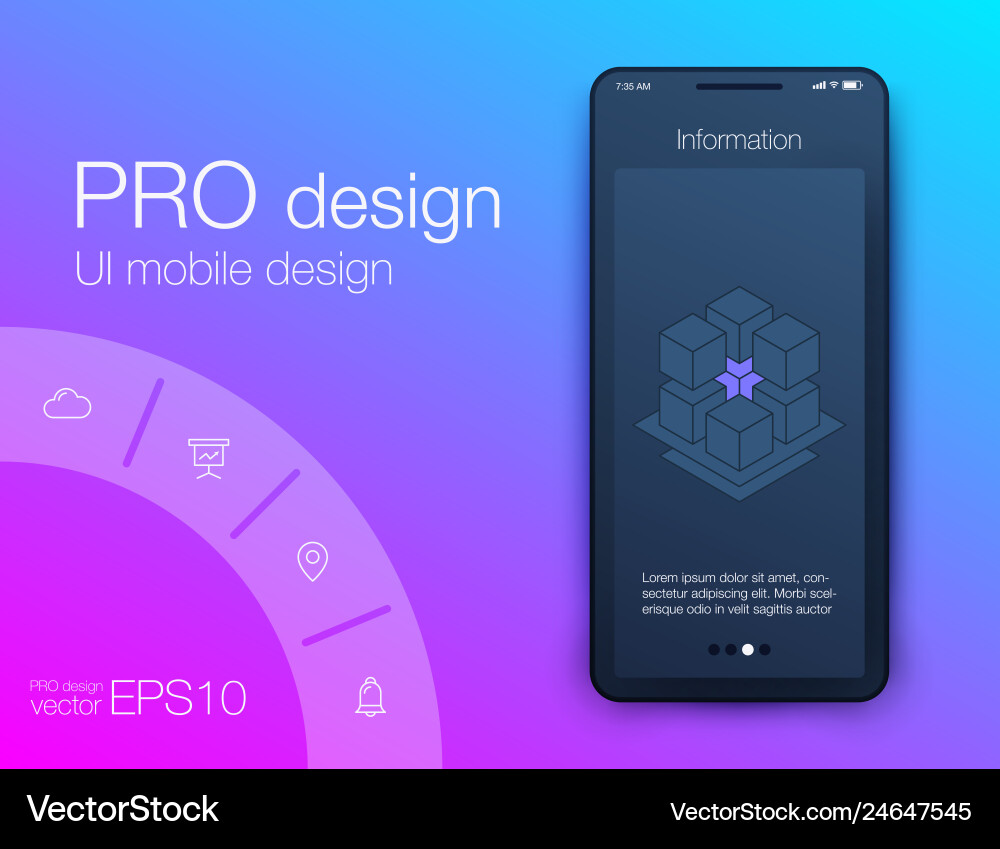 Mobile Analytics UI App Concept vector image
