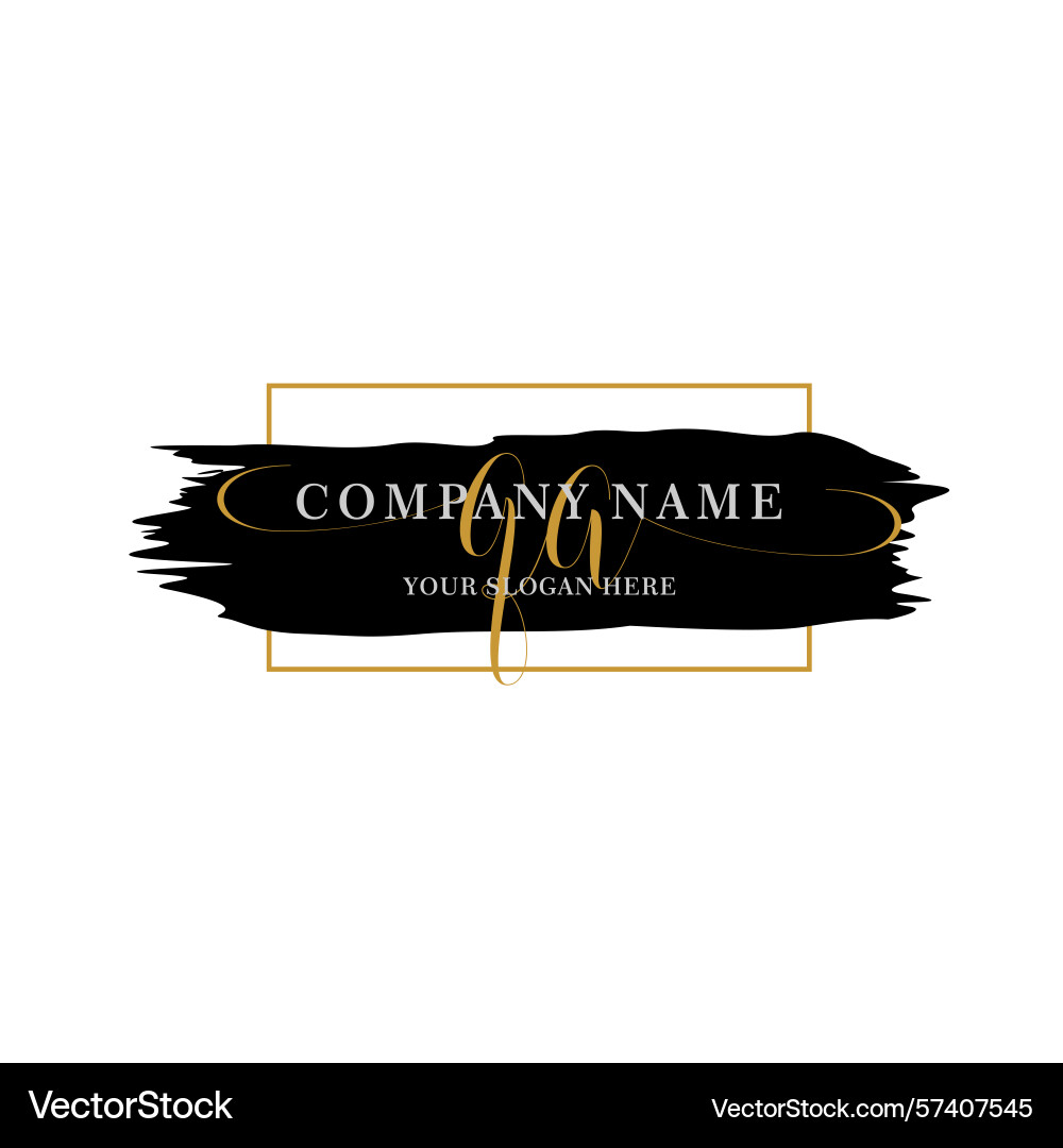 Modern qa handwriting logo collection Modern qa handwriting logo collection Vector Image