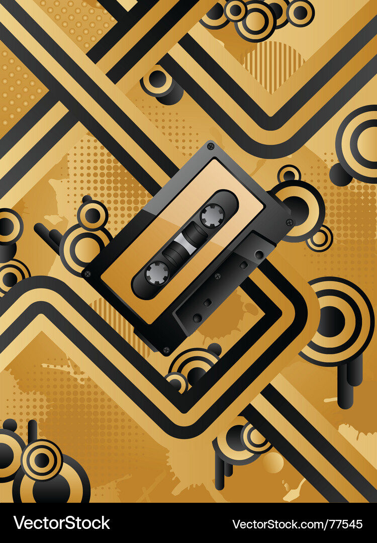 Retro Audio Pattern Vector Image