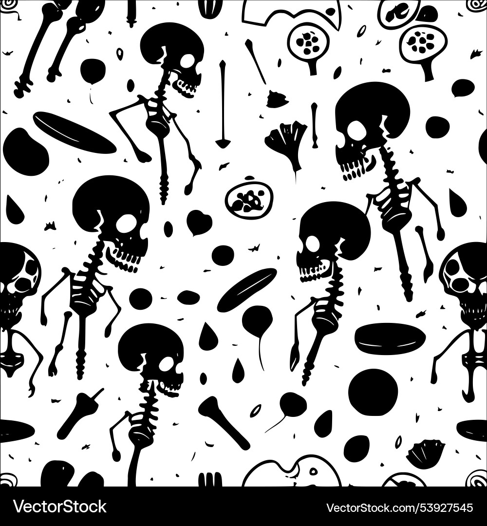Skeleton abstract pattern seamless Skeleton abstract pattern seamless Vector Image