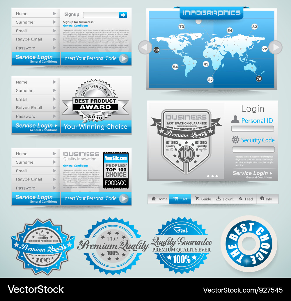 Website Layout Template Vector Image