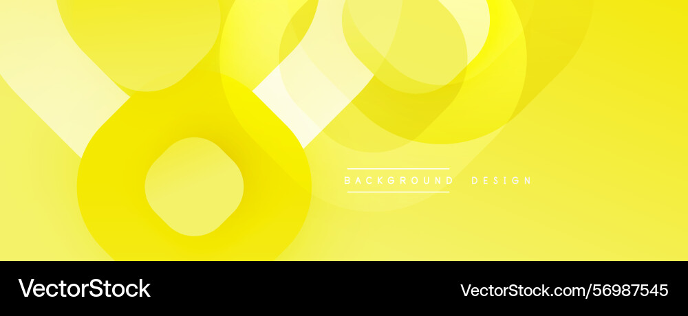 Yellow abstract circles overlap creating dynamic Yellow abstract circles overlap creating dynamic vector image