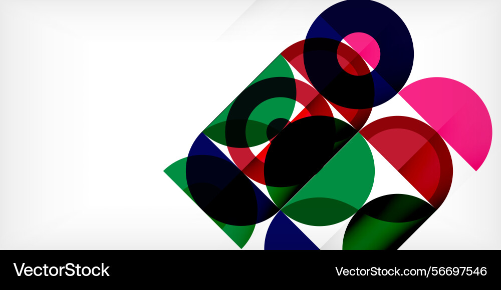 Abstract geometric composition overlapping Vector Image