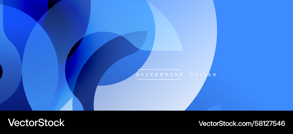 Dynamic Blue Shape Overlap Vector Image