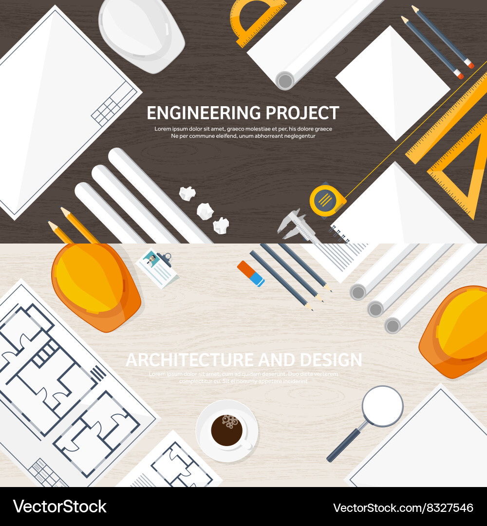 Engineering and architecture vector image