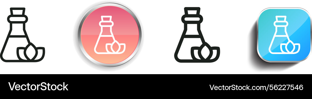 Lotion icon thin linear regular and button style vector image