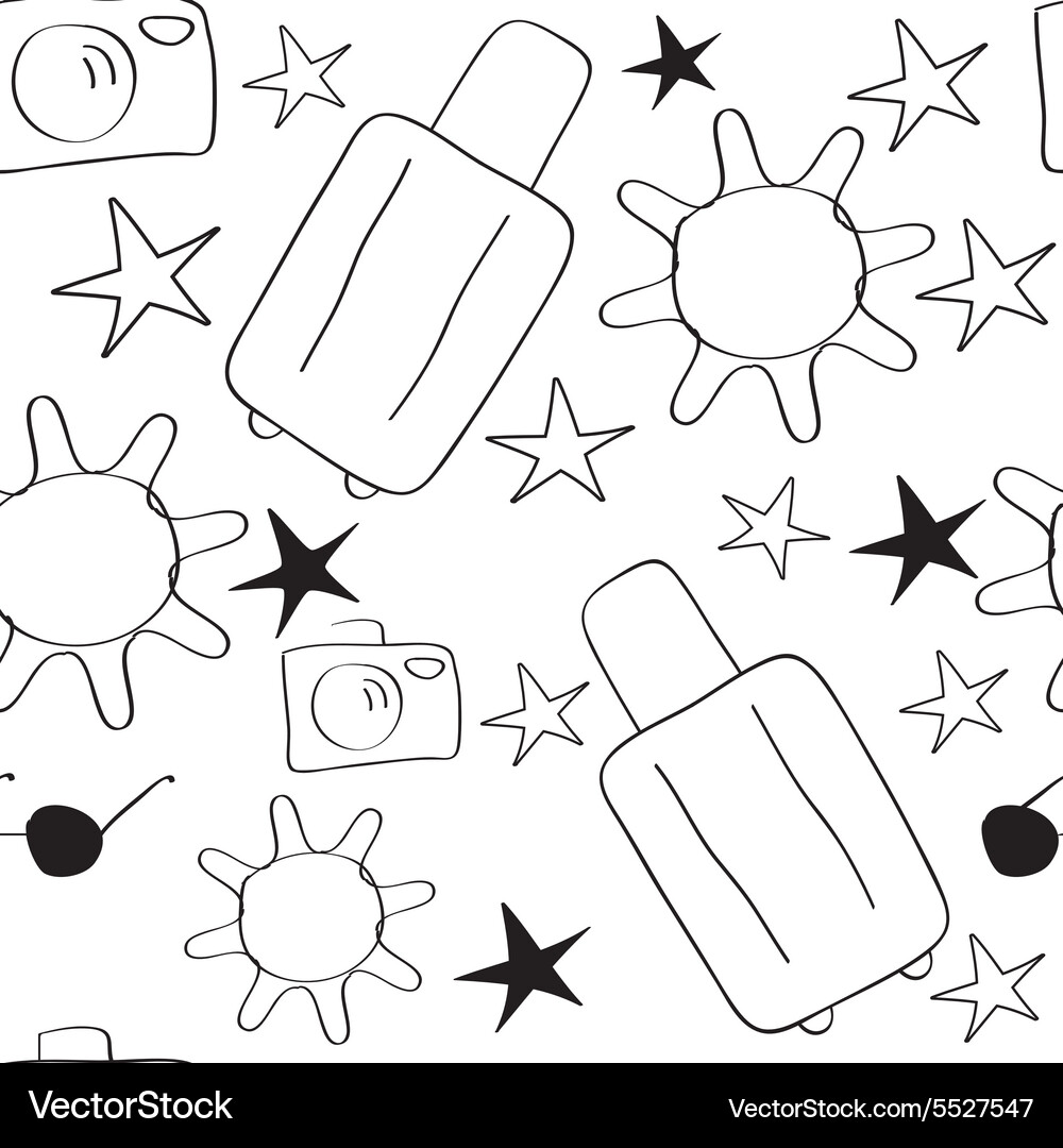 Abstract grayscale seamless pattern Vector Image