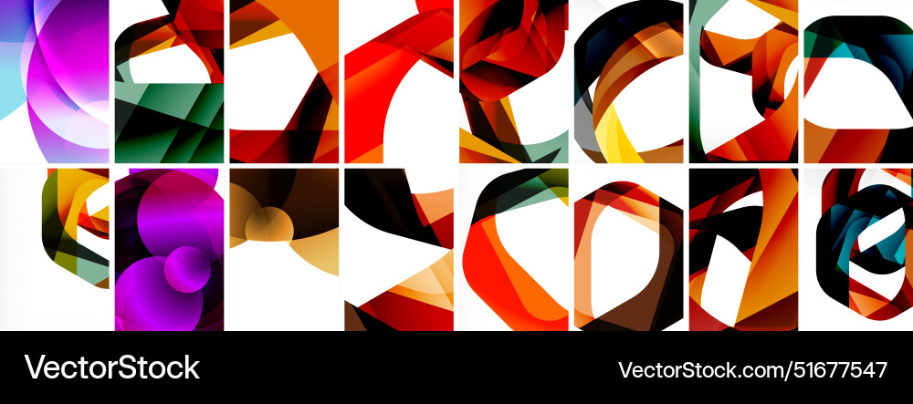 Collection of abstract background with waves Vector Image