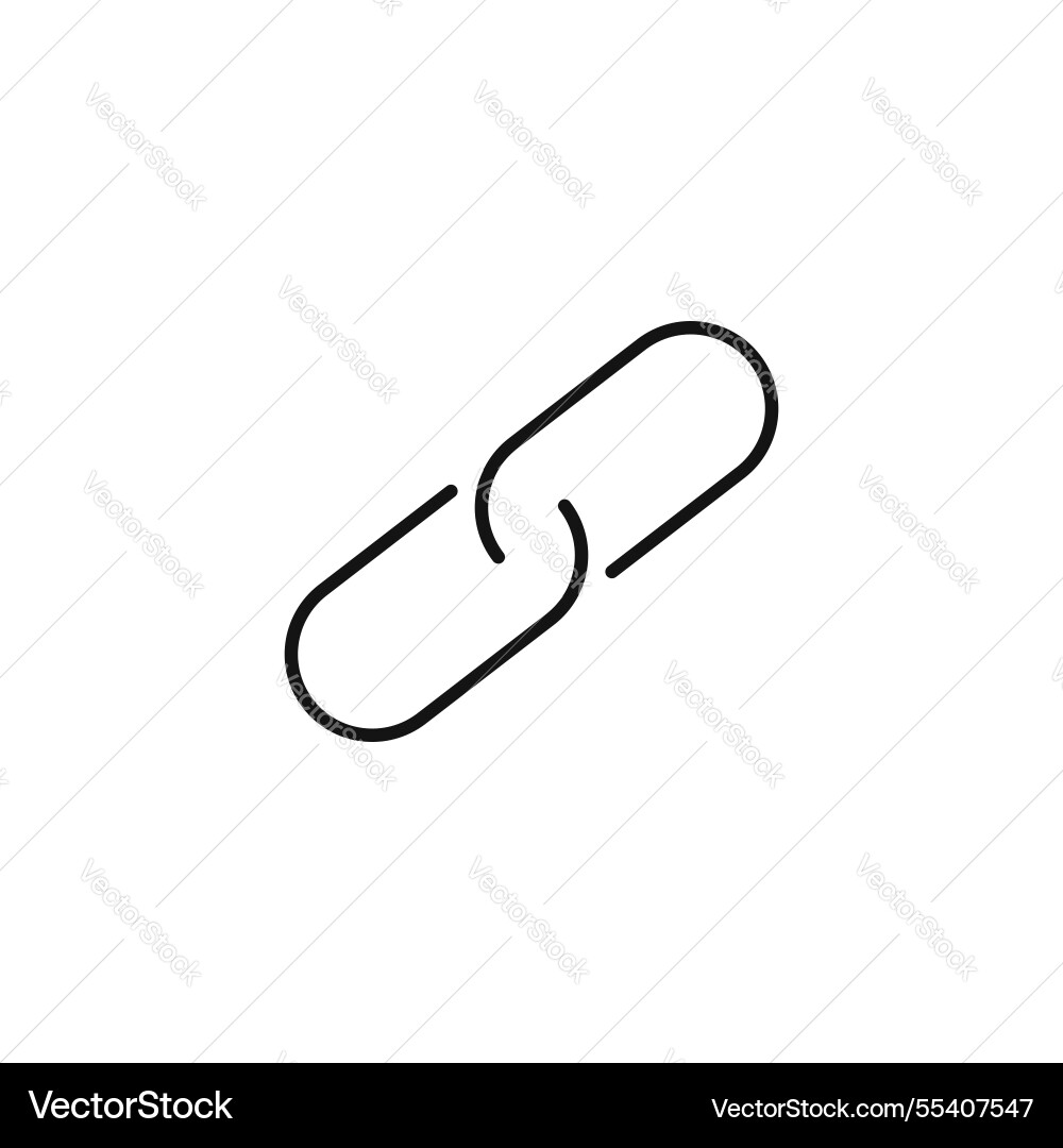 Link icon simple thin line Vector Image