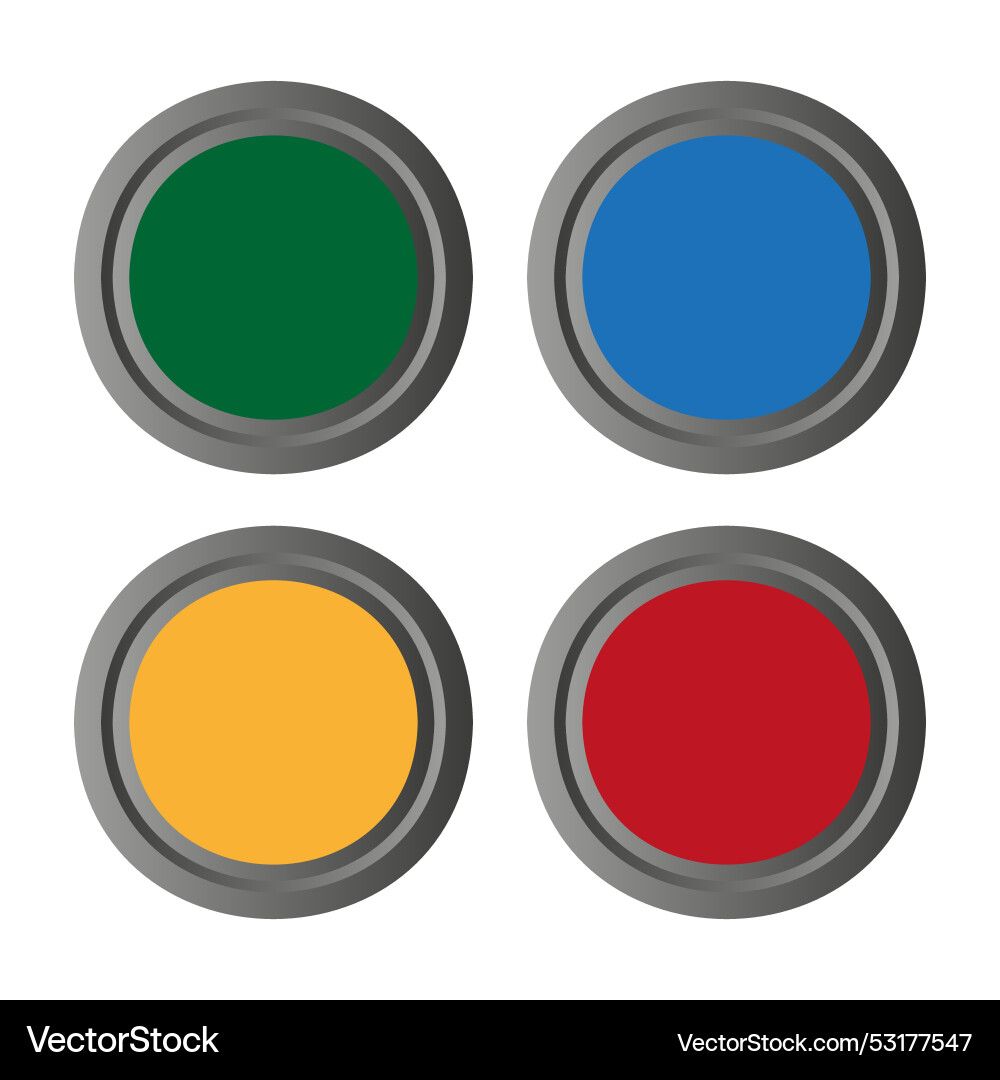 Multi color 3d circle icon background for web Multi color 3d circle icon background for web vector image