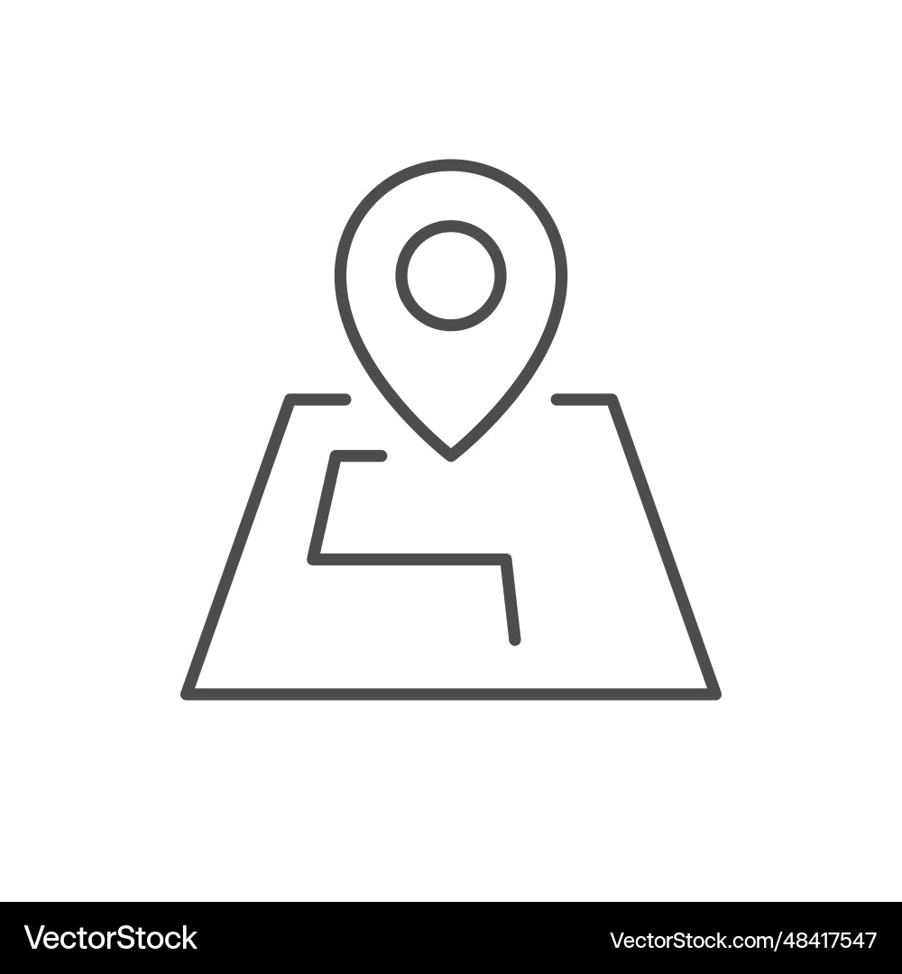 Navigation scheme line outline icon Navigation scheme line outline icon vector image
