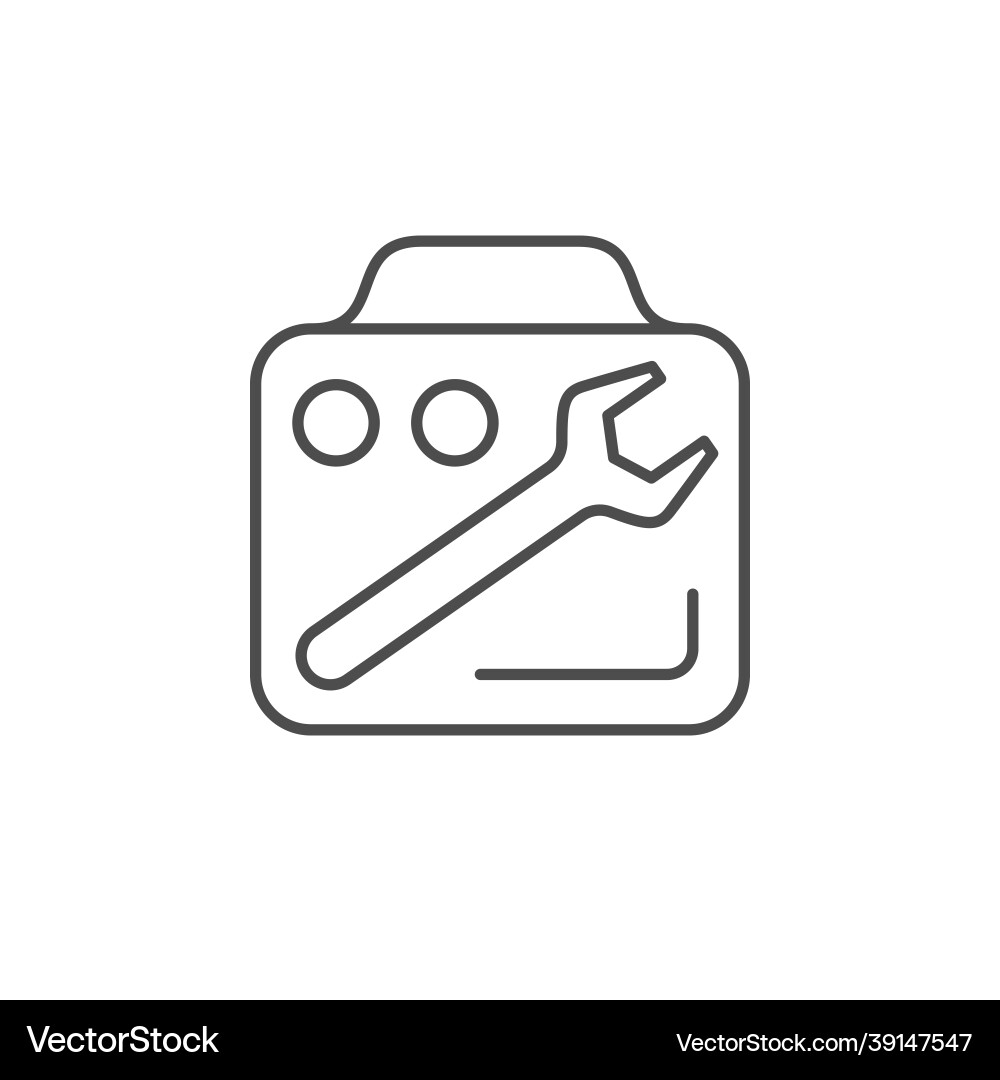 Tool case line outline icon Tool case line outline icon vector image