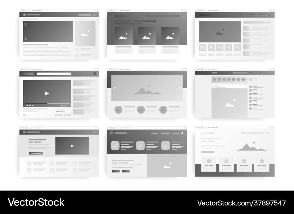 Website Wireframe & Layout vector image