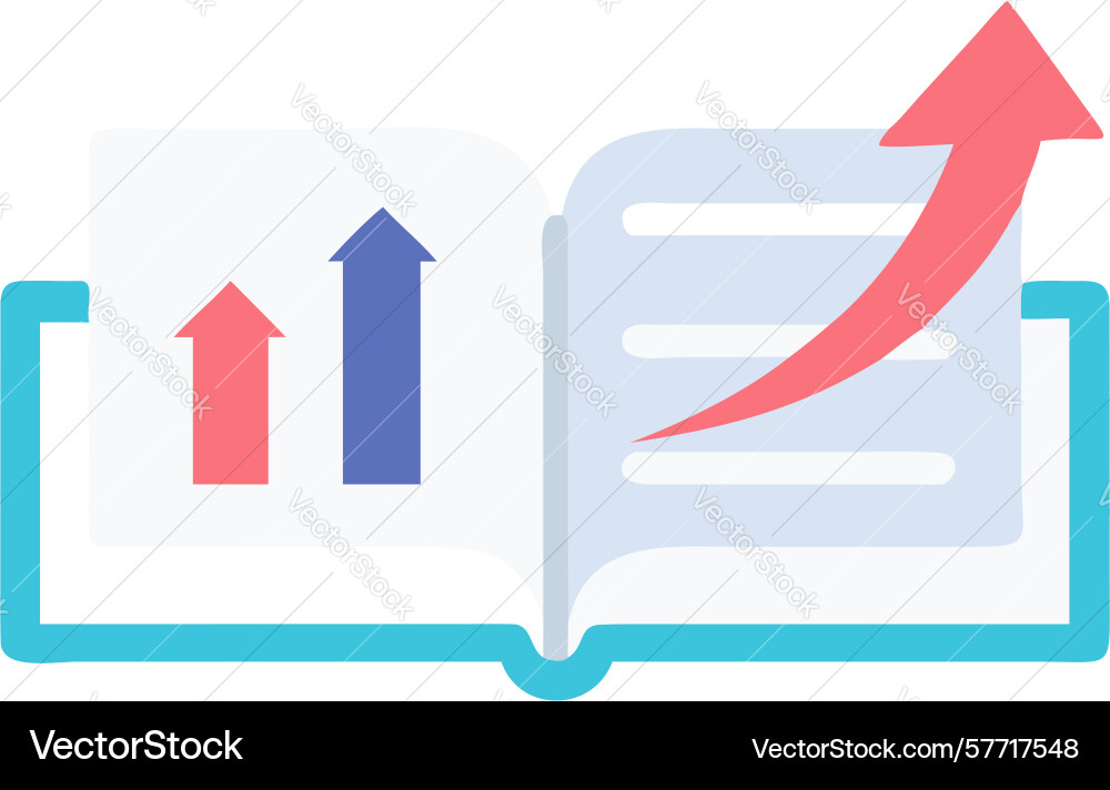 Academic progress and learning curve design vector image