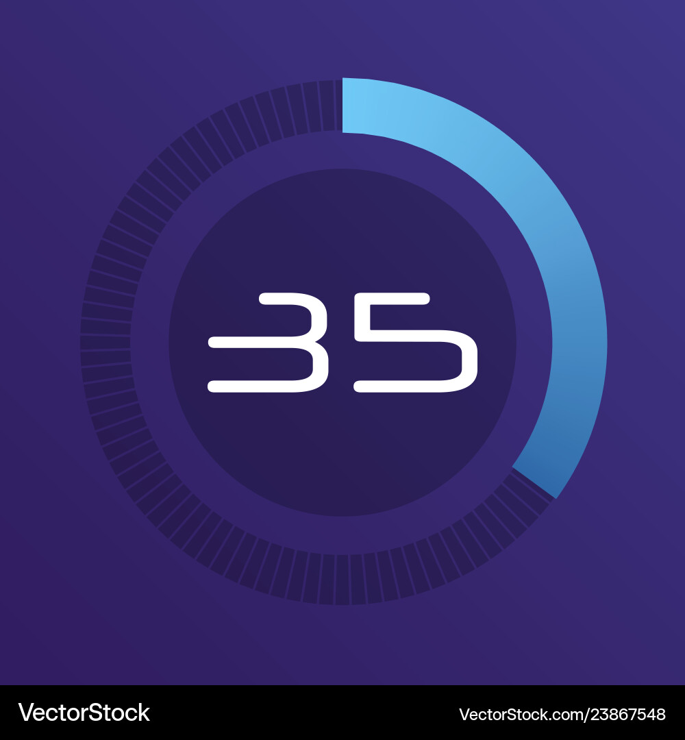 Circular interval timer Circular interval timer vector image