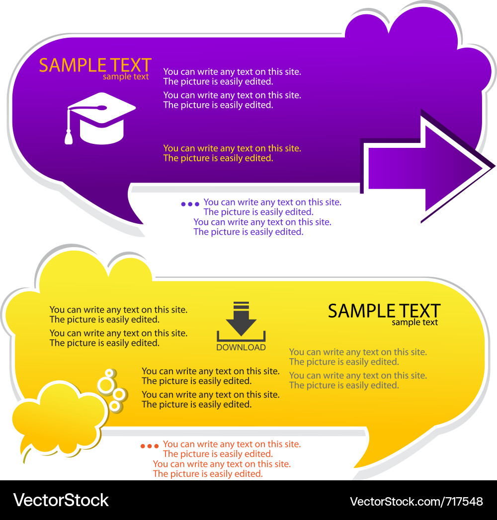 Colorful speech frame for text Vector Image