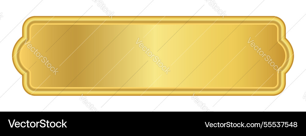 Gold label banner luxury golden frame name Gold label banner luxury golden frame name vector image