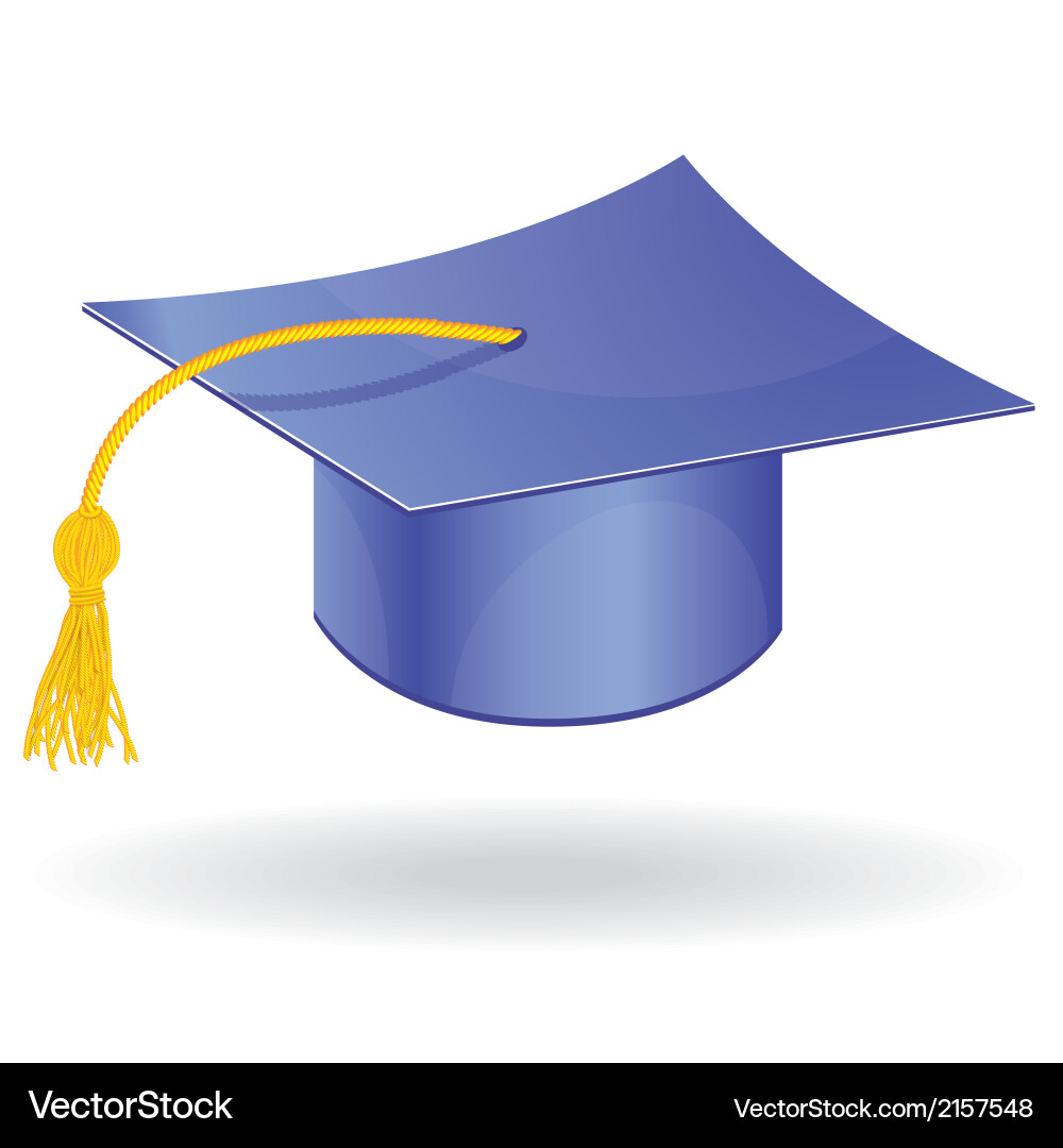 Graduation Cap Icon - Education Symbol Vector Image