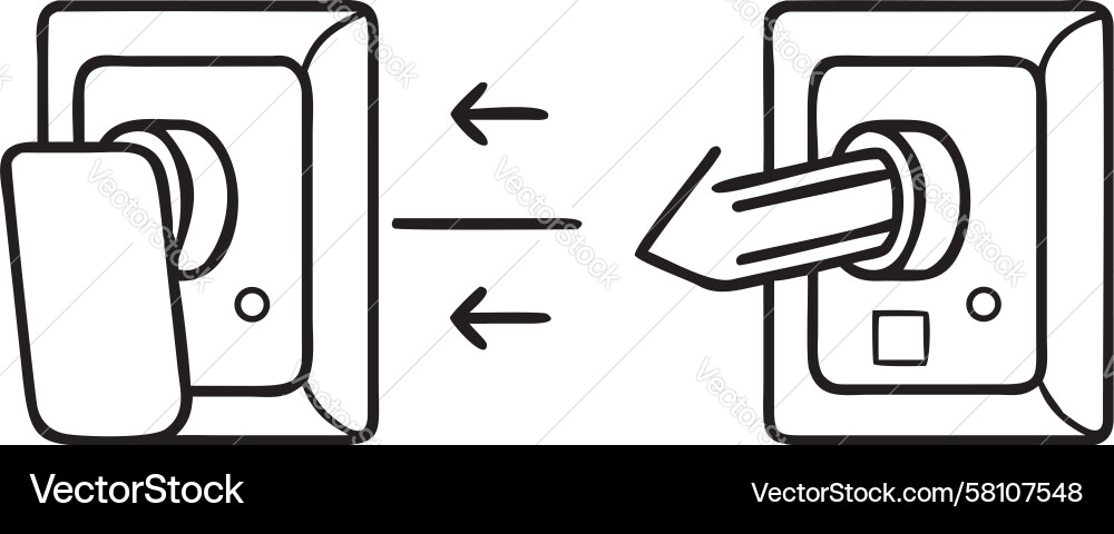 Light Switch Toggle Icon Vector Image