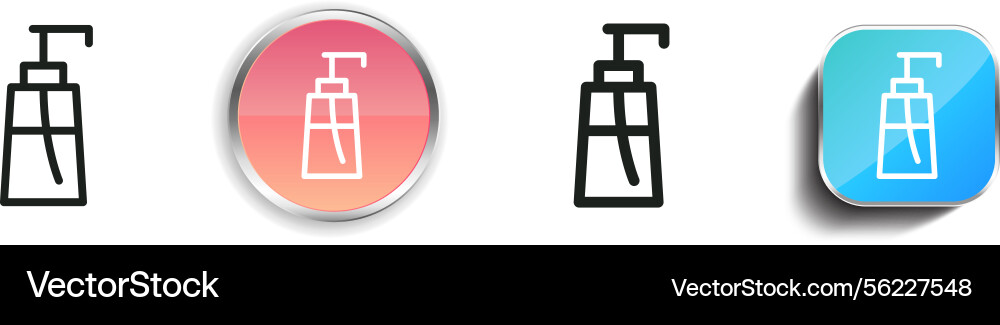 Lotion icon thin linear regular and button style vector image