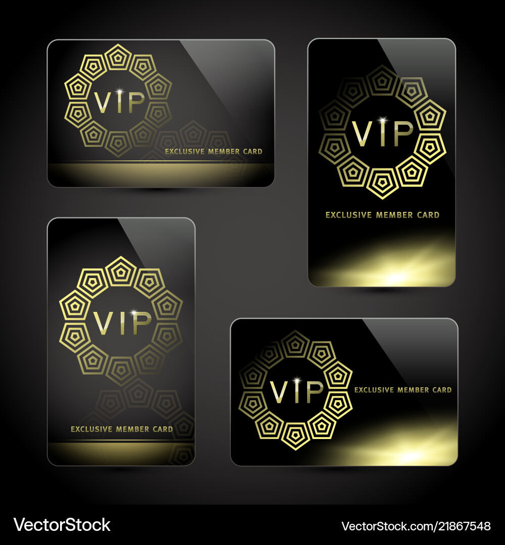 Vip card design vector image