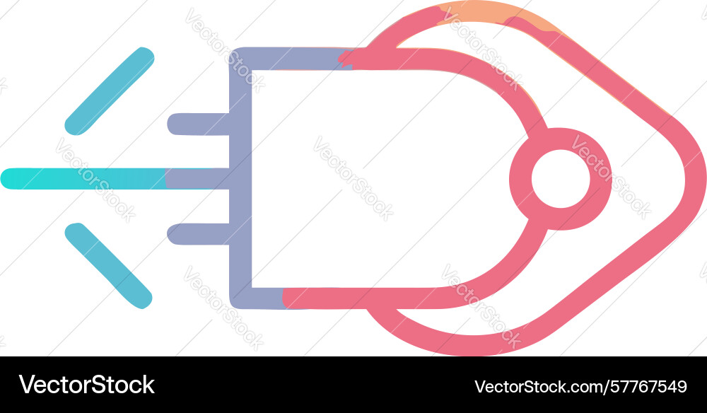 Abstract sound connection arrow dynamic vector image