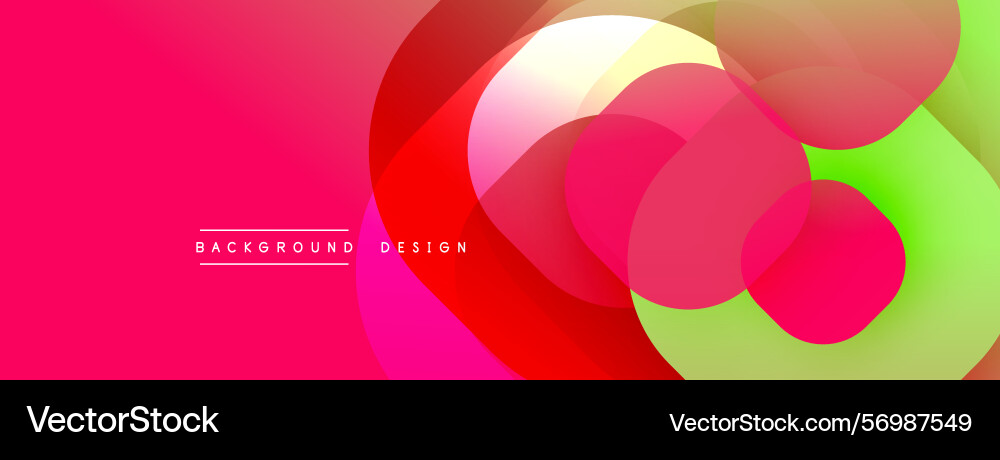 Abstract vibrant circles overlap creating dynamic Abstract vibrant circles overlap creating dynamic vector image