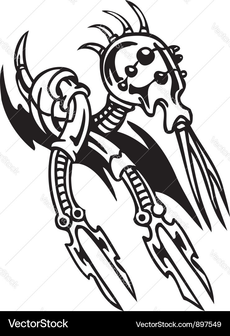 Cybernetic Armored Constructs Vector Image