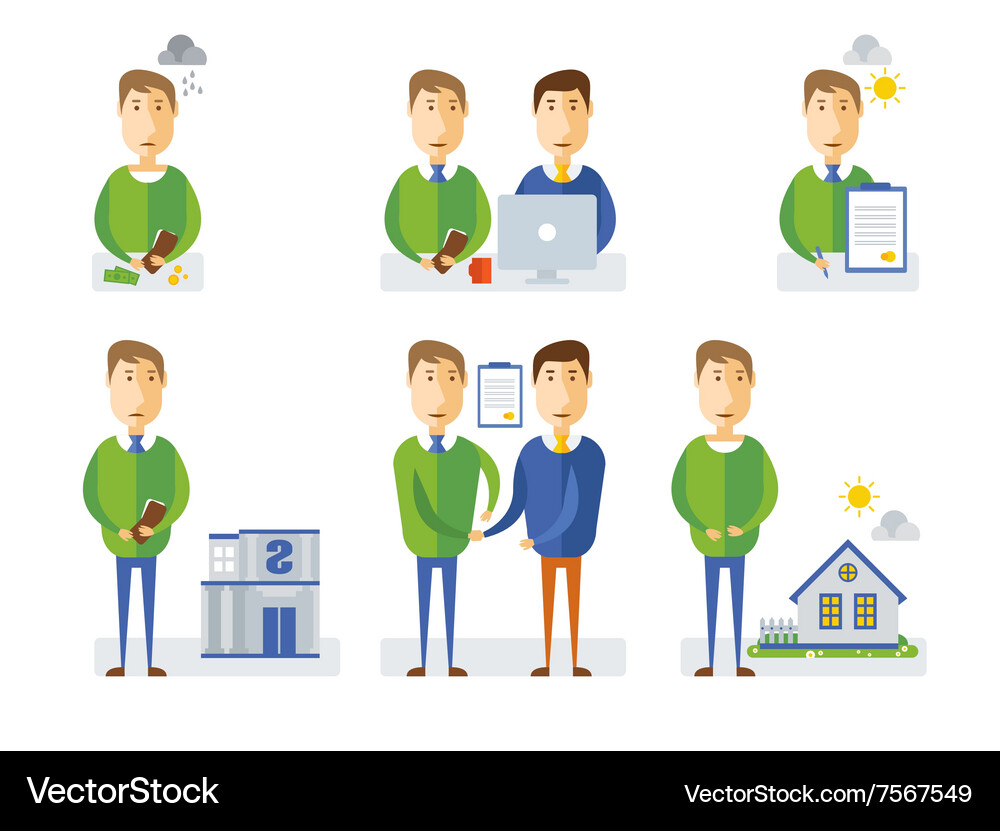 Elements of info-graphic showing process getting Vector Image