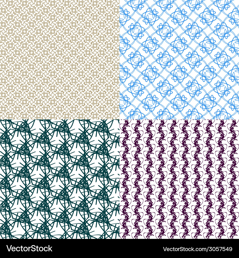 Geometric patterns tiling set of abstract vintage Vector Image