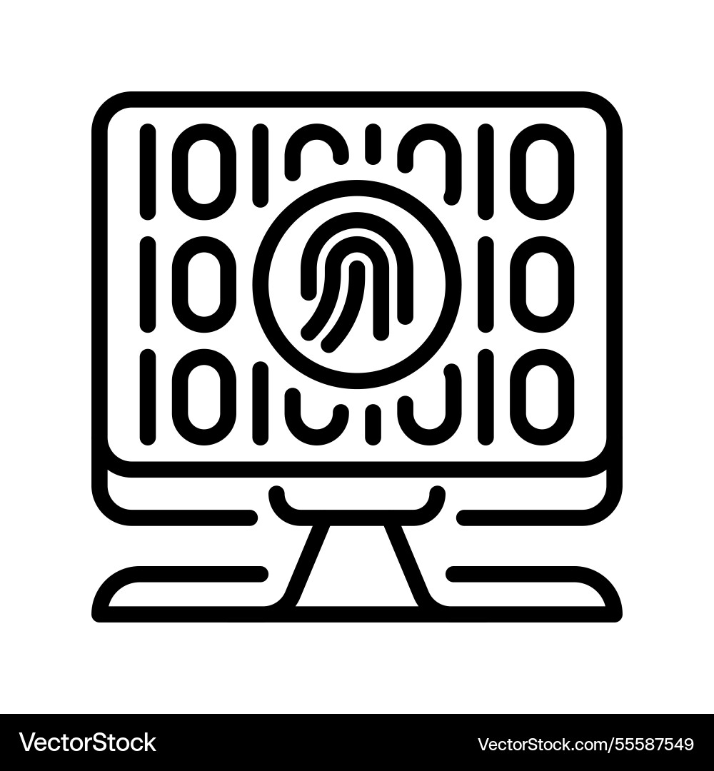 Multi factor authentication line icon universal Multi factor authentication line icon universal vector image
