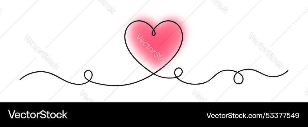 One line heart in continuous art style One line heart in continuous art style vector image