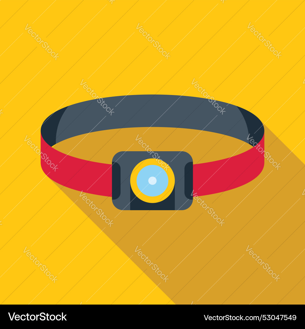 Red headlamp for working or exploring in the dark Red headlamp for working or exploring in the dark vector image