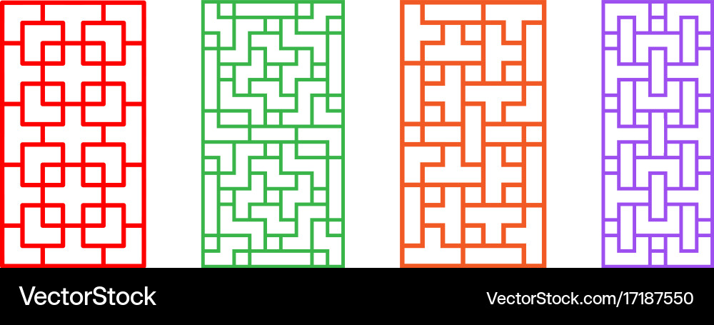 Chinese Pattern Window Frame vector image