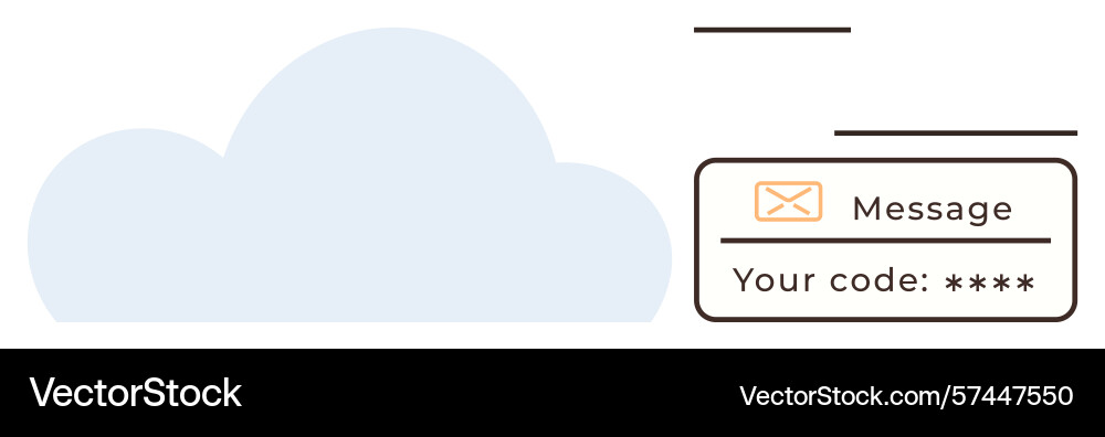 Cloudbasierte sichere Messaging und Überprüfung vektorbild