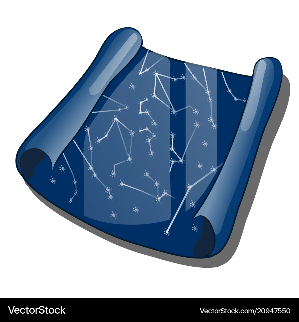 Constellation Scroll Map vector image