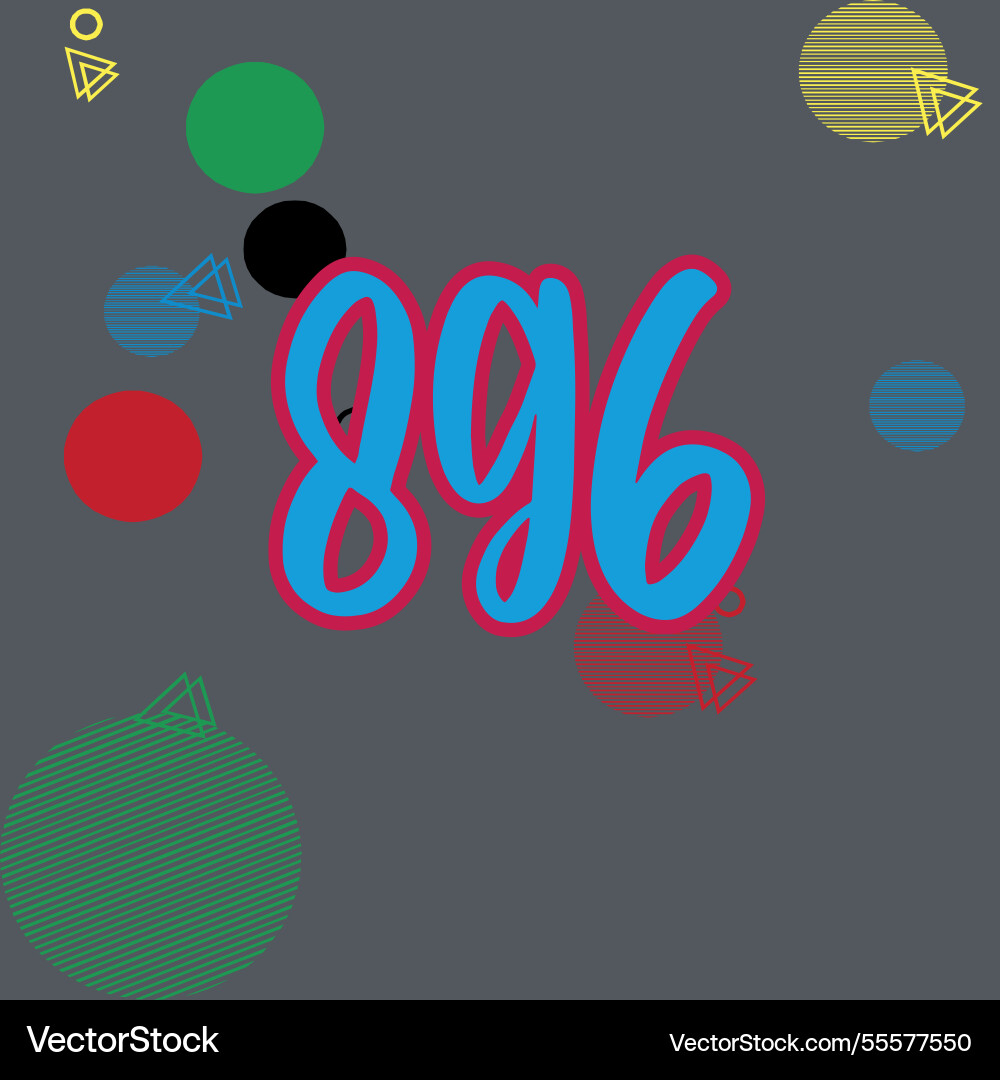 Number font design with decorative dots Vector Image