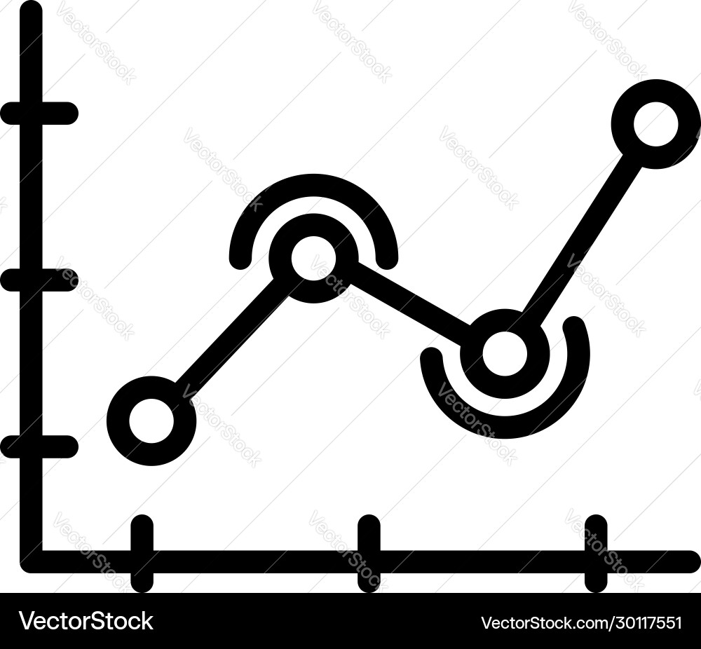 Audit graph icon outline style Audit graph icon outline style vector image