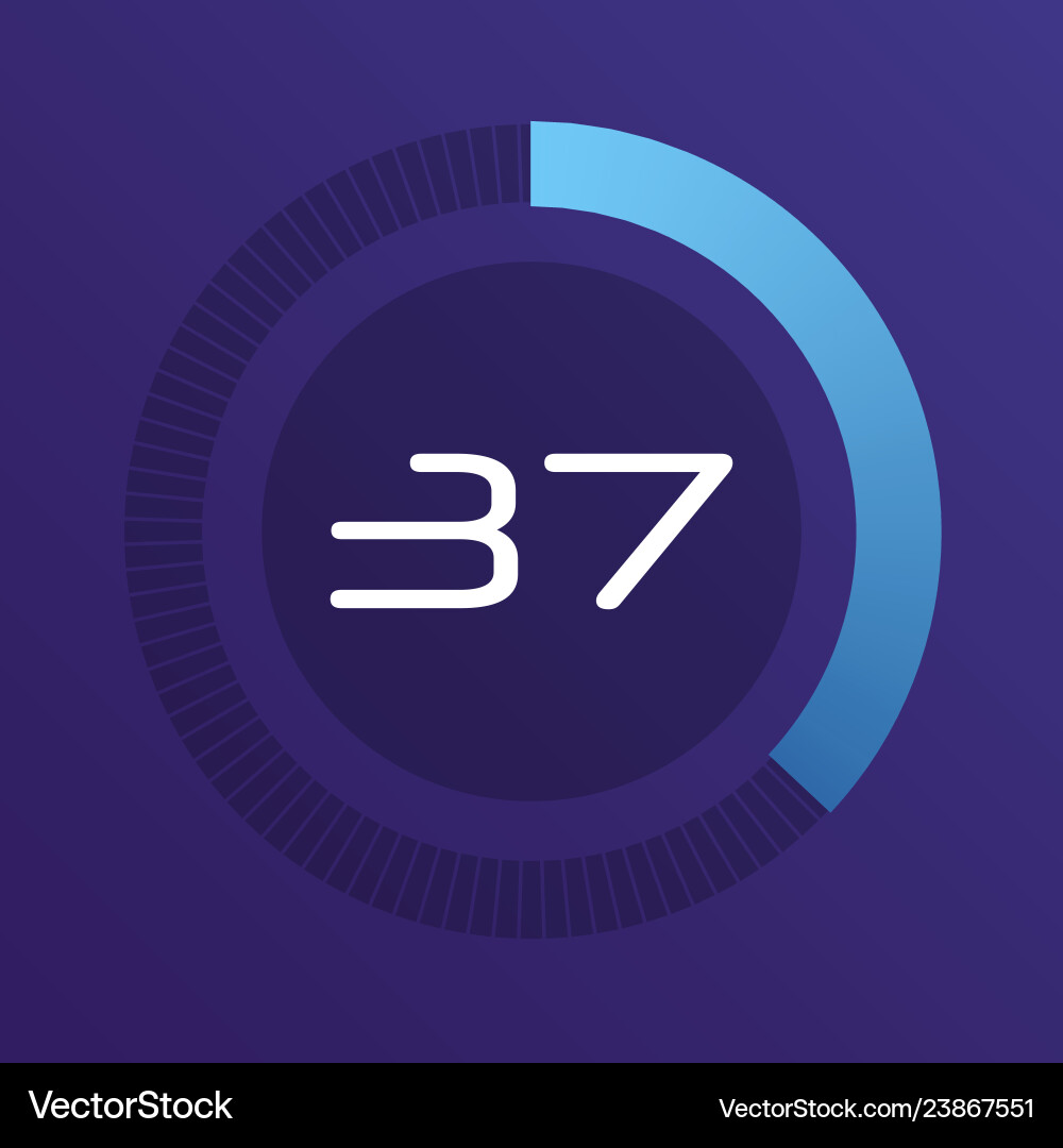 Circular interval timer Circular interval timer vector image